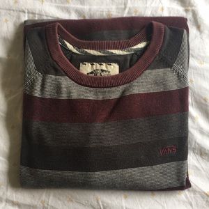 Striped Vans sweater.